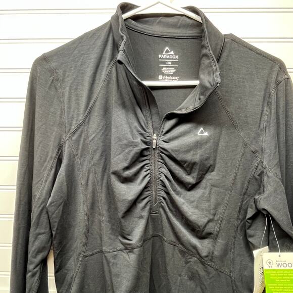 NWT Paradox Dri-Release W/Freshguard Merino Wool 1/4 Zip Pullover Size L - Picture 3 of 13